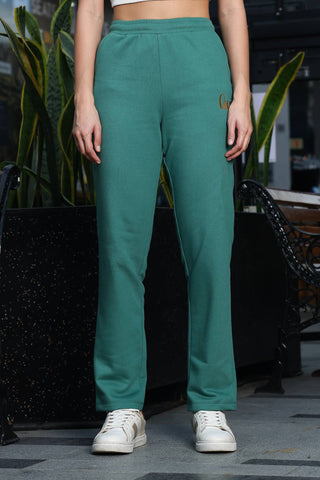 ONE SKY Women's Printed Hooded Tracksuit | Cotton Blend Co-ord Set with Zipper Jacket & Slip-On Pants | Typographic Design & 4 Pockets