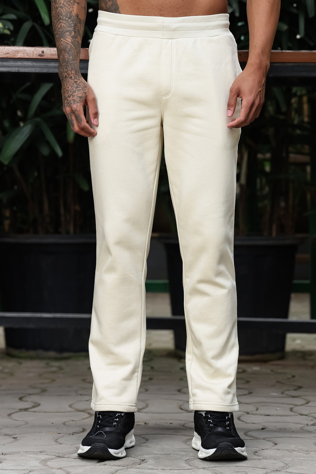 Men's Tracksuit Set Solid Color Cotton Blend | Mock Collar Top with Zip | Mid-Rise Jogger Bottom | Long Sleeve Activewear | 4-Pocket Casual Gym Sportswear