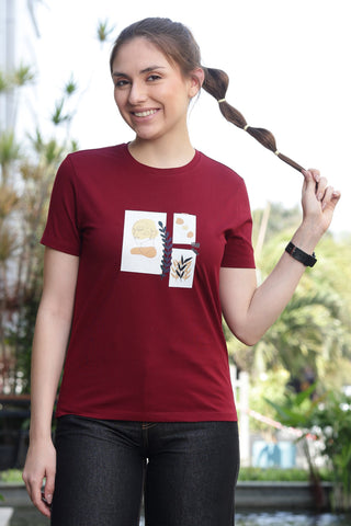 ONE SKY Women’s 95% Cotton 5% Spandex Half Sleeve T-Shirt – Round Neck Graphic Print Top, Casual Pull-On Tee, Machine Washable