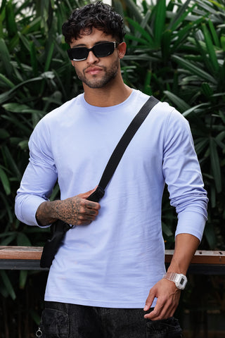 Men’s 100% Cotton Solid Full Sleeve T-Shirt | Round Neck Long Sleeve Casual Tee | Soft Breathable Fabric | Machine Washable