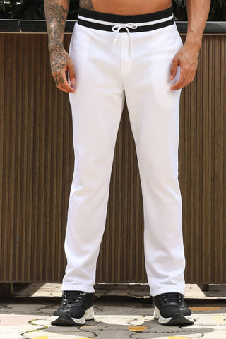 Men's Solid Tracksuit Set | Cotton Blend Mock Collar Zip-Up Jacket & Drawstring Joggers | Mid-Rise Fit | 4 Pockets | Long Sleeves | Casual Athleisure Sportswear