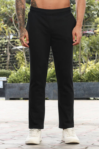 Men’s Solid Tracksuit Set | Mock Collar Zip-Up Jacket with 3 Pockets & Slip-On Joggers | Cotton Blend | Mid-Rise Flat Front | Long Sleeves | Casual Athleisure Wear