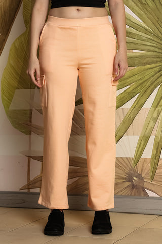 ONE SKY Women's Printed & Typographic High Neck Tracksuit | Cotton Blend Long Sleeve Top & Mid-Rise Slip-On Flat Front Pants | 6 Pockets