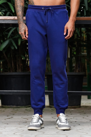 Men’s Solid Tracksuit Set | Cotton Blend Mock Collar Zip-Up Jacket & Slip-On Joggers | Mid-Rise Flat Front | 4 Pockets | Long Sleeves | Casual Athleisure Sportswear