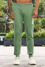 Men's Hooded Tracksuit Set | Typography Print Cotton Blend | Zip-Up Hoodie & Slip-On Joggers | Mid-Rise Fit | Long Sleeves | 4 Pockets | Casual Athleisure Streetwear