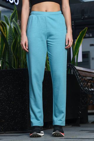 ONE SKY Women's Embroidered Front Open Tracksuit | Cotton Blend Co-ord Set with Zipper Top & Slip-On Bottom | Typography Detail & 4 Pockets