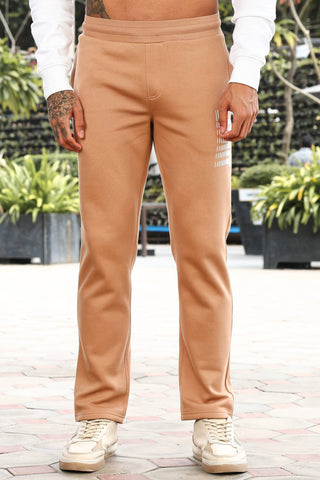 Men’s Typography Printed Tracksuit Set | Round Neck Long Sleeve Top & Slip-On Joggers | Cotton Blend | Mid-Rise Flat Front | 4 Pockets | Casual Athleisure Wear