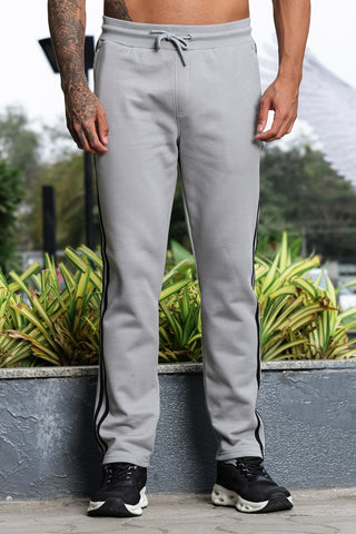 Men's Striped Tracksuit Set | Cotton Blend Activewear with Mock Collar | Zipper Top & Drawstring Bottom | 4 Pockets | Mid-Rise Flat Front Joggers | Casual Gym Sportswear