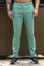 Men’s Solid Tracksuit Set | Stand Collar Zip-Up Jacket & Slip-On Joggers | Cotton Blend | Mid-Rise Flat Front | 4 Pockets | Long Sleeves | Casual Athleisure Sportswear