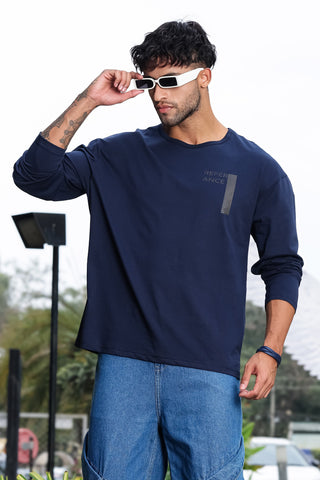 Men’s 100% Cotton Typography Printed Full Sleeve T-Shirt | Round Neck Long Sleeve Casual Tee | Soft Breathable Fabric | Machine Washable