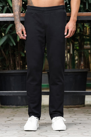 Men’s Solid Tracksuit Set | Round Neck Long Sleeve Top & Slip-On Joggers | Cotton Blend | Mid-Rise Flat Front | 5 Pockets | Casual Athleisure Wear