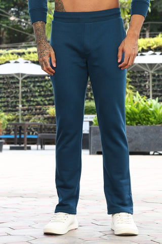 Men’s Solid Tracksuit Set | Round Neck Long Sleeve Top & Slip-On Joggers | Cotton Blend | Mid-Rise Flat Front | 5 Pockets | Casual Athleisure Wear