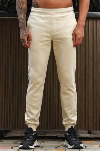 Men’s Solid Tracksuit Set | Cotton Blend Mock Collar Zip-Up Jacket & Slip-On Joggers | Mid-Rise Flat Front | 4 Pockets | Long Sleeves | Casual Athleisure Sportswear