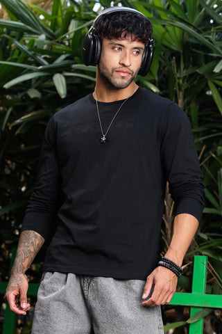 Men’s 100% Cotton Solid Full Sleeve T-Shirt | Round Neck Long Sleeve Casual Tee | Soft Breathable Fabric | Machine Washable