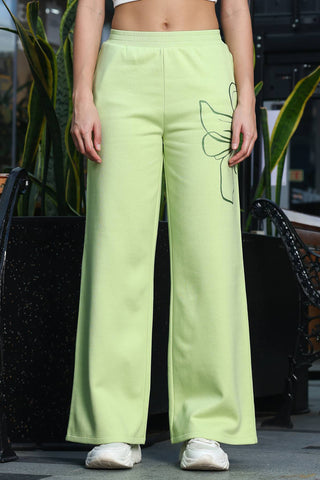 ONE SKY Women's Floral Printed Crop Tracksuit | Cotton Blend Co-ord Set with Zipper Mock Collar Top & Slip-On Pants | 2 Pockets