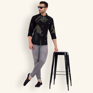 Men Black Collared Formal Shirt