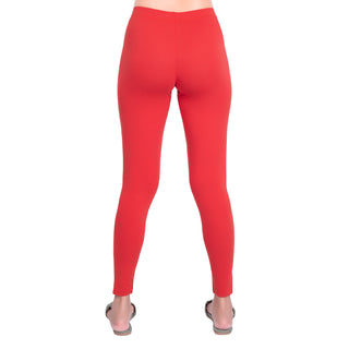 Women Classic Red Breathable Long Length Legging