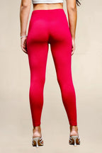 ONE SKY WOMEN DARK CERISE SOLID LEGGINGS