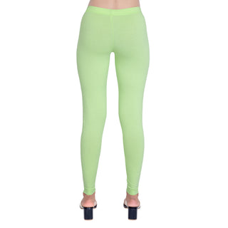 Women Soft Green Breathable Long Length Legging