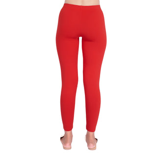 Women Classic Red Ankle Length Legging