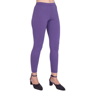 Women Dark Voilet Ankle Length Legging