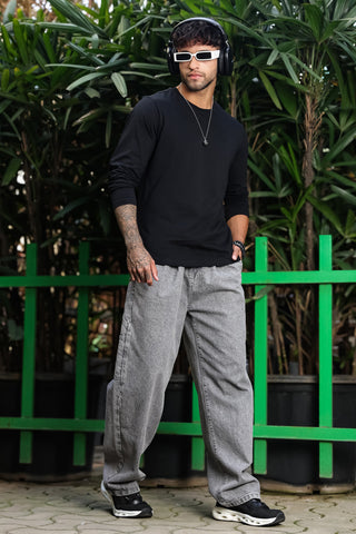 Men’s 100% Cotton Solid Full Sleeve T-Shirt | Round Neck Long Sleeve Casual Tee | Soft Breathable Fabric | Machine Washable