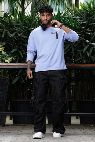 Men’s 100% Cotton Typography Printed Full Sleeve T-Shirt | Round Neck Long Sleeve Casual Tee | Soft Breathable Fabric | Machine Washable