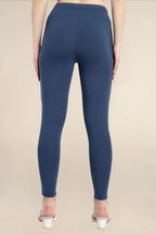 WOMENS MOON LIGHT BLUE ANKLE LENGTH POCKET LEGGING