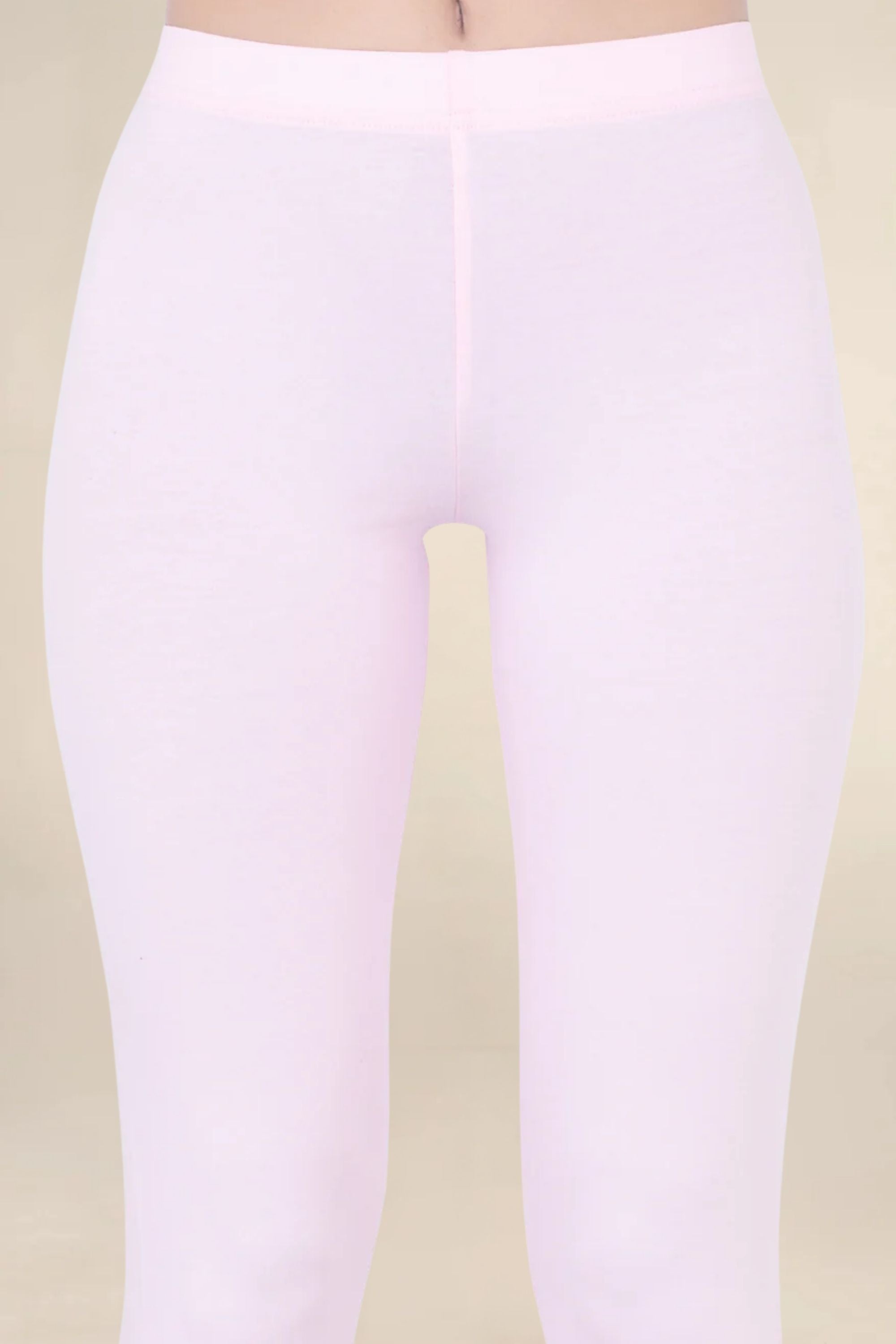 ONE SKY WOMEN BABY PINK SOLID LEGGINGS