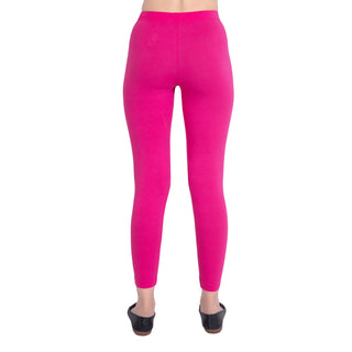 Women Fuchsia Ankle Length Legging