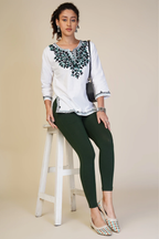 WOMENS MILITARY GREY ANKLE LENGTH POCKET LEGGING