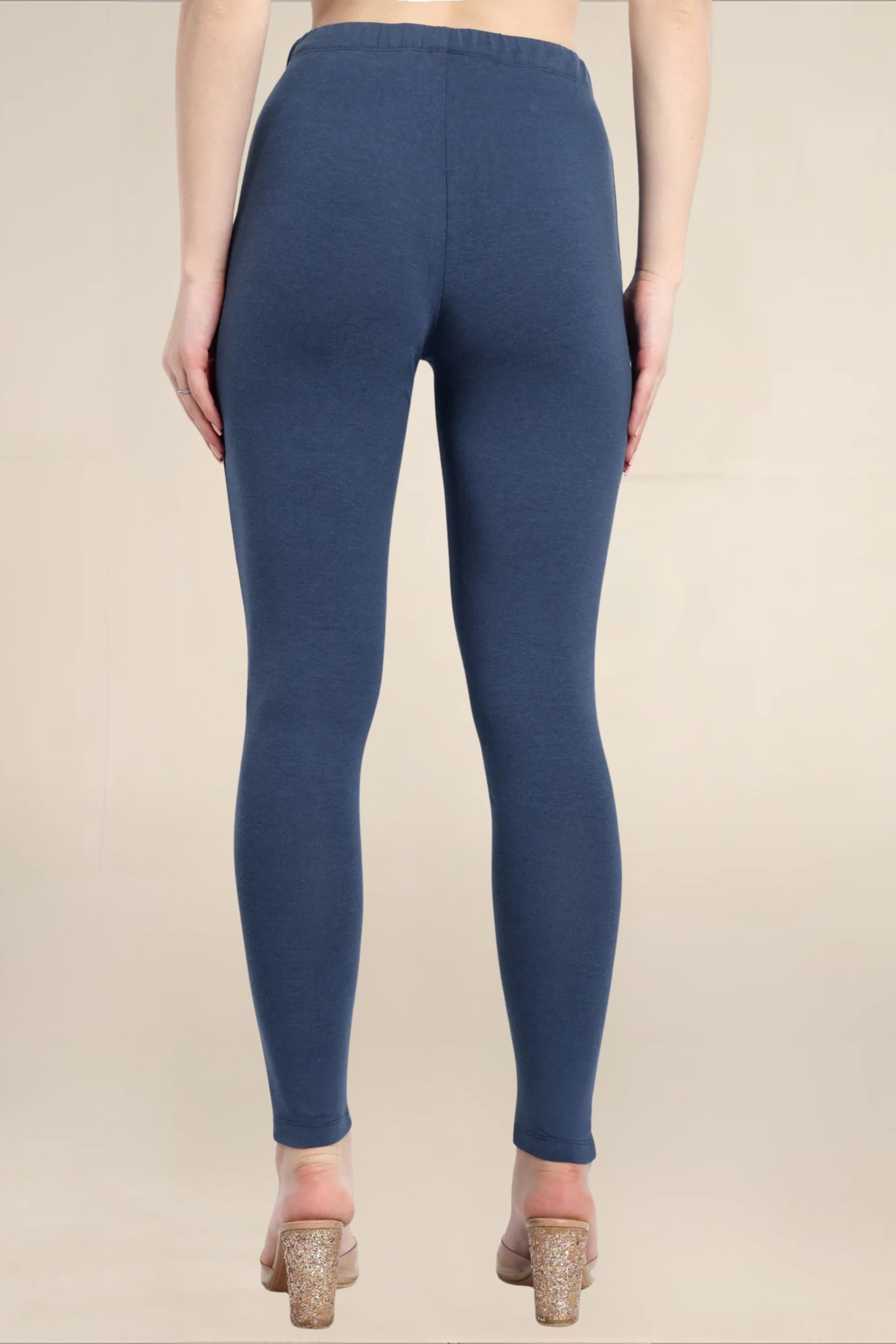WOMENS MOON LIGHT BLUE REGULAR LENGTH POCKET LEGGING
