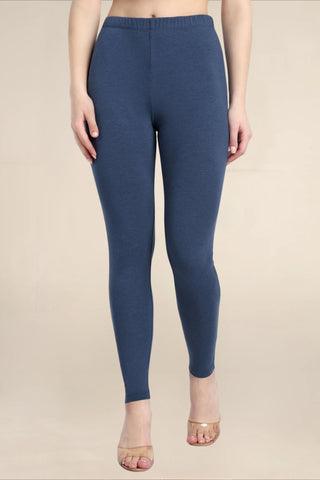 WOMENS MOON LIGHT BLUE REGULAR LENGTH POCKET LEGGING