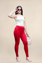 WOMENS MAROON REGULAR LENGTH POCKET LEGGING