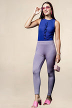 ONE SKY WOMEN LT. GREY STEEL SOLID LEGGINGS