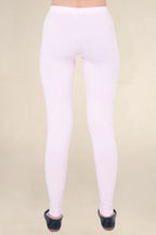 ONE SKY WOMEN BABY PINK SOLID LEGGINGS