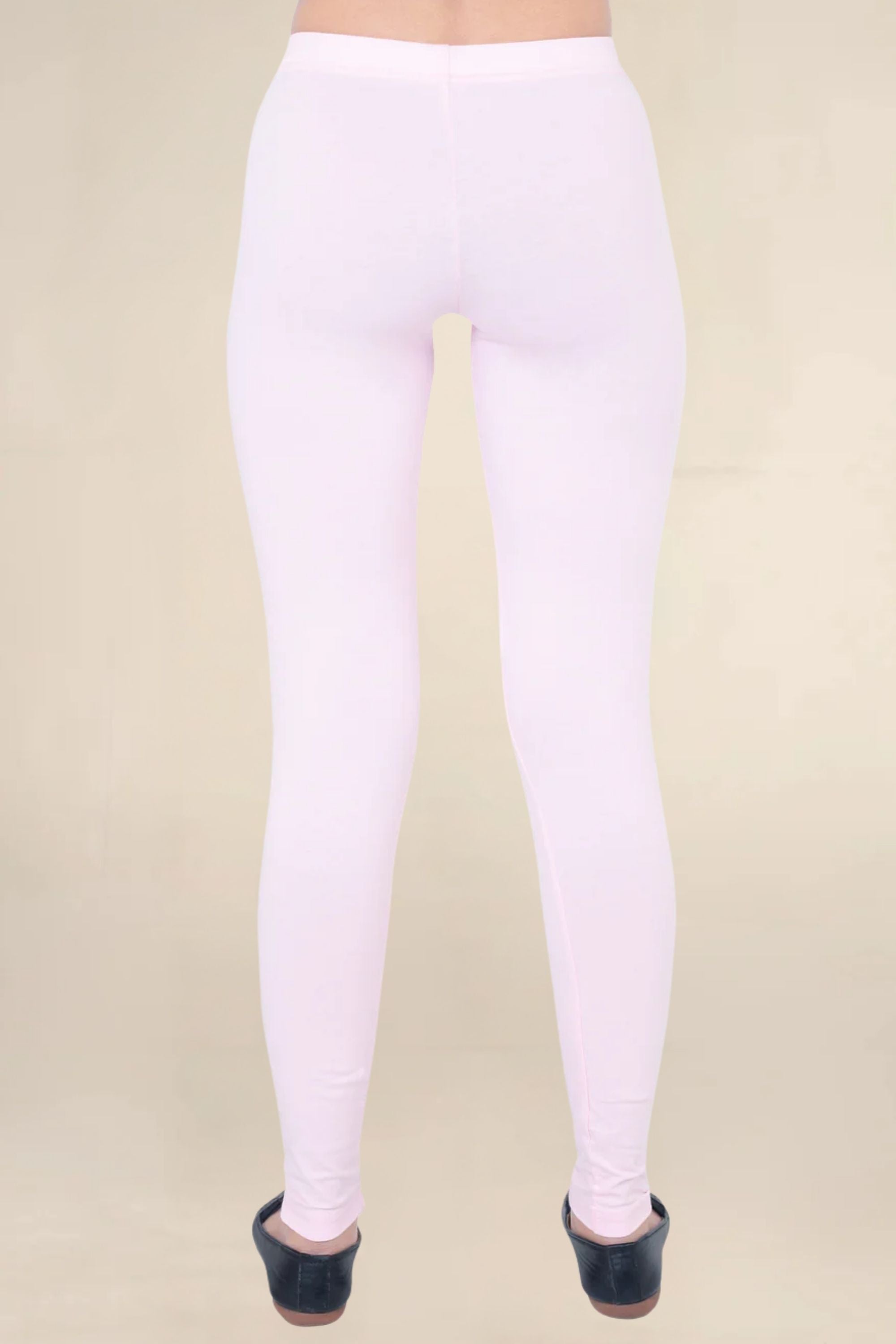 ONE SKY WOMEN BABY PINK SOLID LEGGINGS