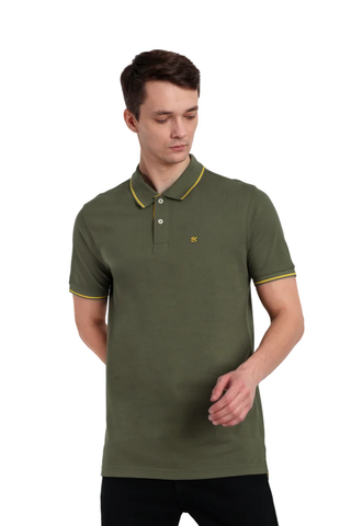 Men Nu Olive Round Neck T-Shirt