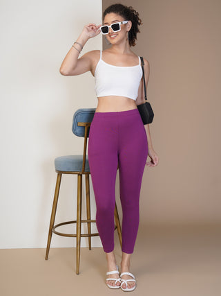 WOMENS VIOLET ANKLE LENGTH POCKET LEGGING