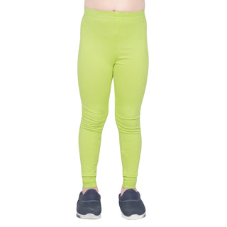 Girls Acid Green Regular Legging