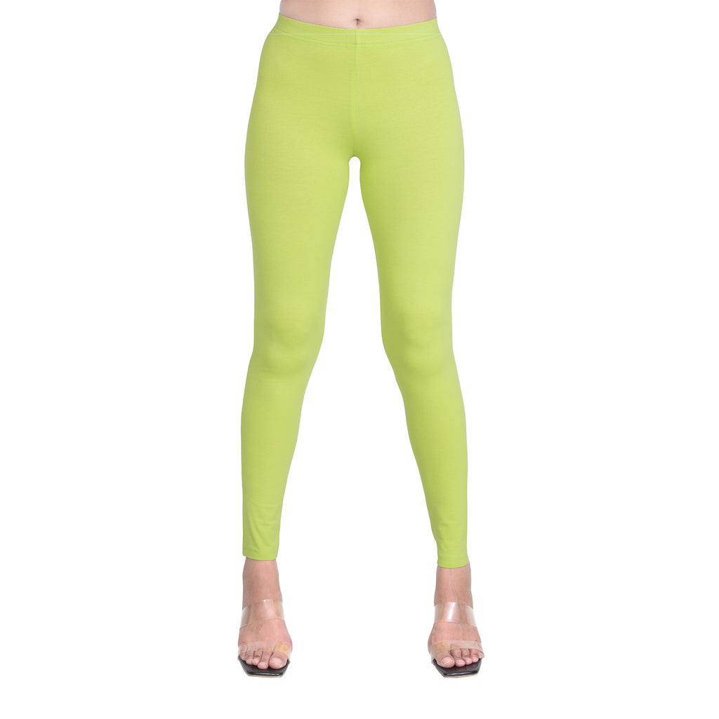 Women Acid Green Leggings