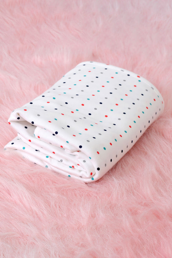ONE SKY INFANT WHITE AOP PRINTED BLANKET