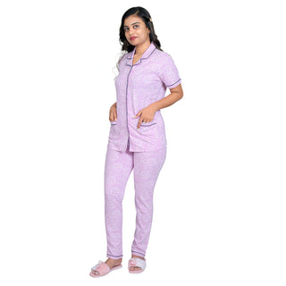 Women Bubblegum Pink Pyjama Set