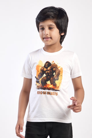 BOYS ROUND NECK WHITE T SHIRT