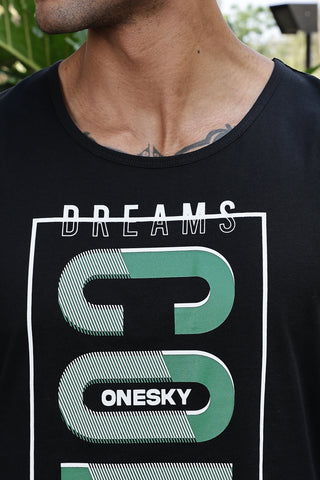 Men’s 100% Cotton Typography Printed Sleeveless T-Shirt | Round Neck Casual Tank Top | Soft Breathable Fabric | Machine Washable