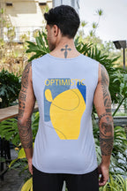 Men's Sleeveless Graphic Printed Tank Top | Cotton Stretch Round Neck Casual Vest | Pullover Style