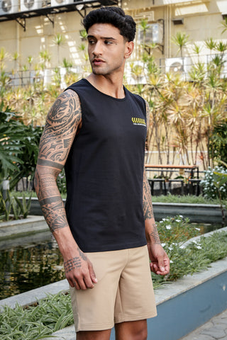 Men’s Sleeveless Tank Top – Solid Color, Round Neck, Casual Fit, 95% Cotton / 5% Spandex, Machine Washable