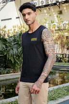 Men’s Sleeveless Tank Top – Solid Color, Round Neck, Casual Fit, 95% Cotton / 5% Spandex, Machine Washable