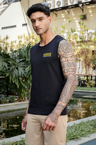 Men’s Sleeveless Tank Top – Solid Color, Round Neck, Casual Fit, 95% Cotton / 5% Spandex, Machine Washable