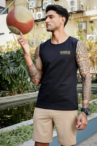 Men’s Sleeveless Tank Top – Solid Color, Round Neck, Casual Fit, 95% Cotton / 5% Spandex, Machine Washable